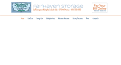 Desktop Screenshot of fairhavenstorage.com
