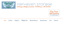 Tablet Screenshot of fairhavenstorage.com